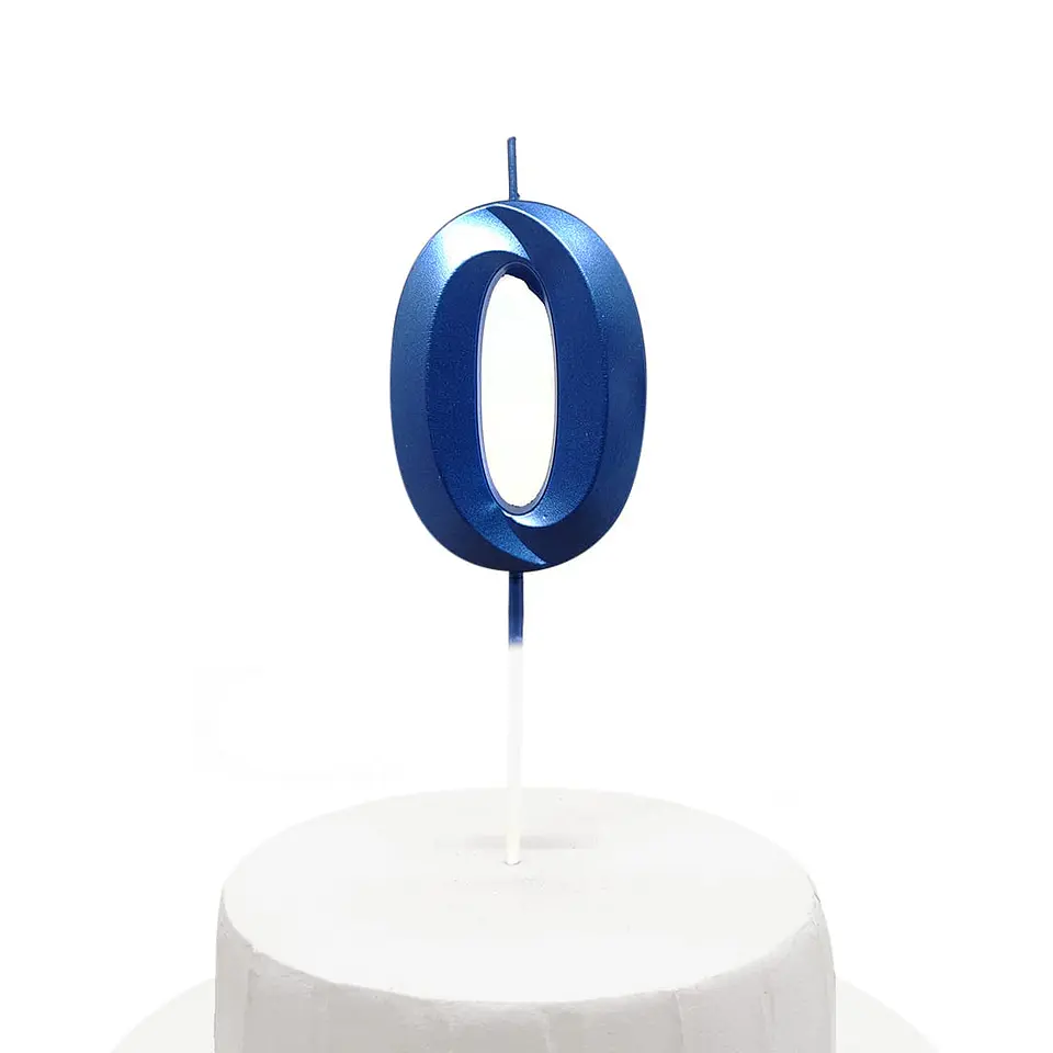 Vela 0 azul metalizada 1