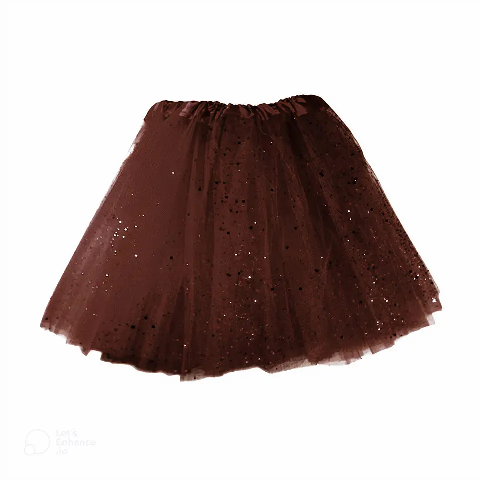 Falda tutu brillo adulto café 1