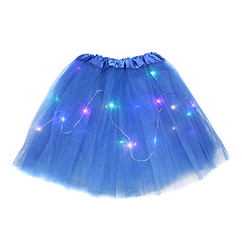 Falda tutu niña LED azul