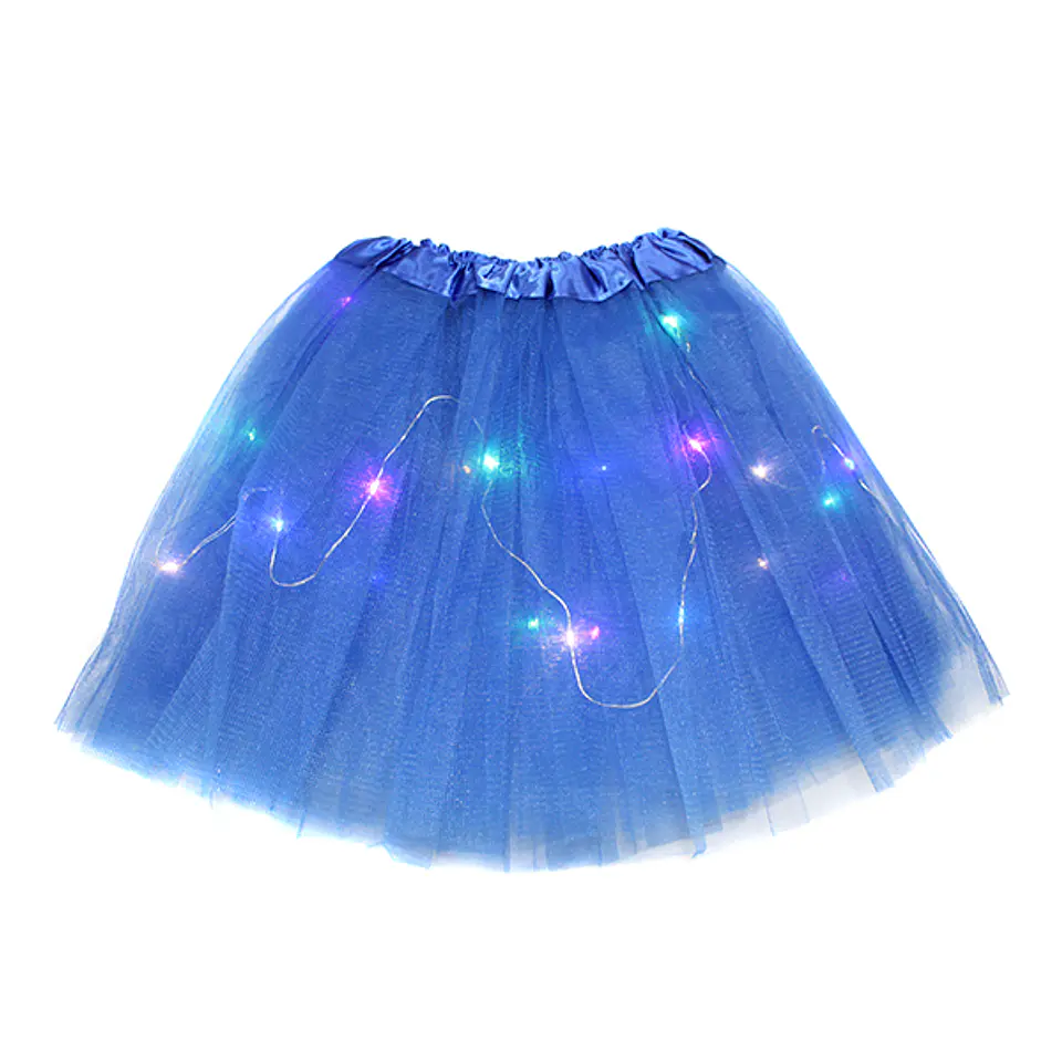 Falda tutu niña LED azul 1