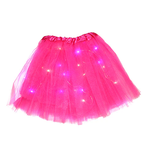 Falda tutu niña LED fucsia