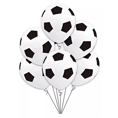 Globos látex futbol 25 unidades