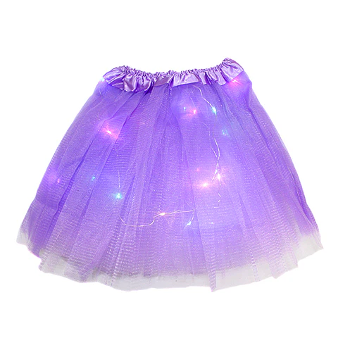 Falda tutu niña LED lila