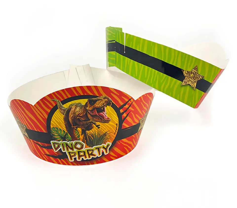 Gorros invitados Dinosaurio x6 1