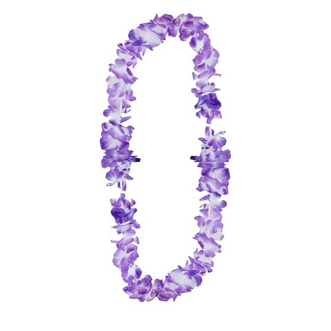 Collar hawaiano morado 6 unidades