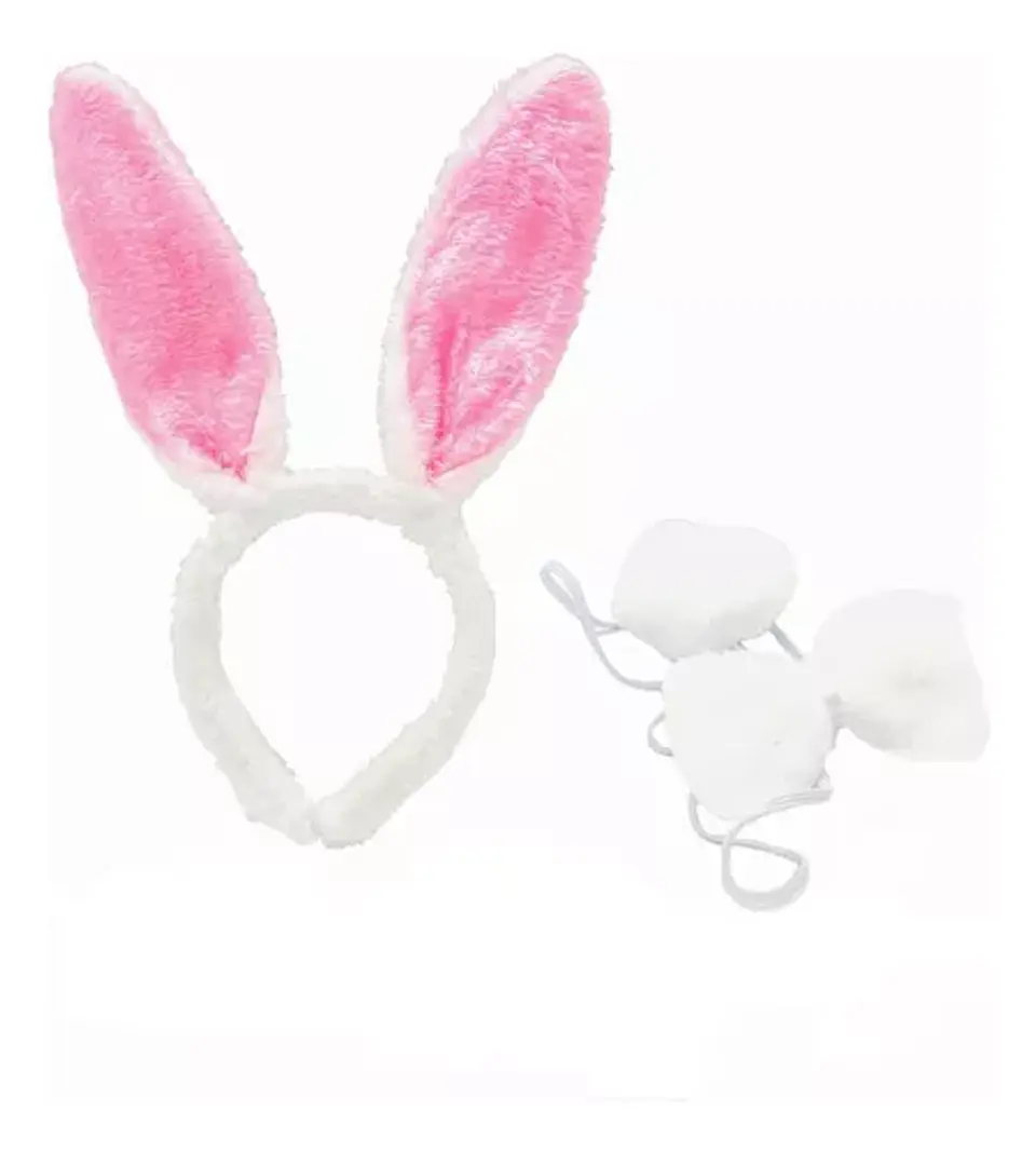 Set animal conejo rosa 1
