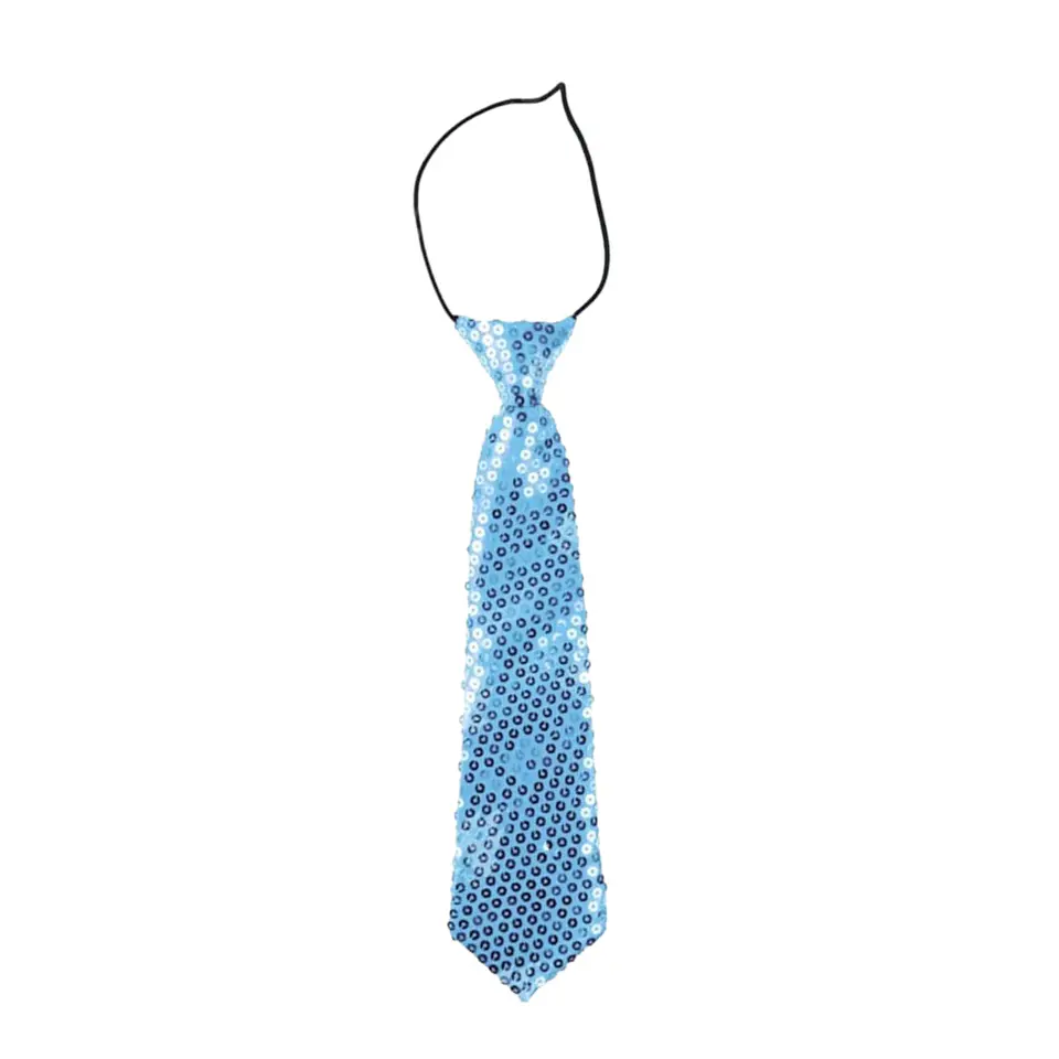 Corbata lentejuelas celeste 1