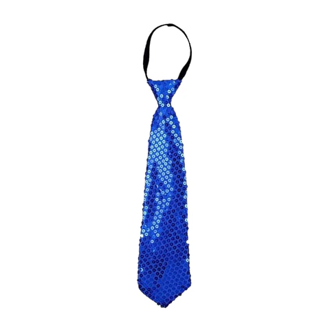 Corbata lentejuelas azul