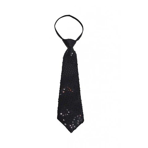 Corbata lentejuelas negro