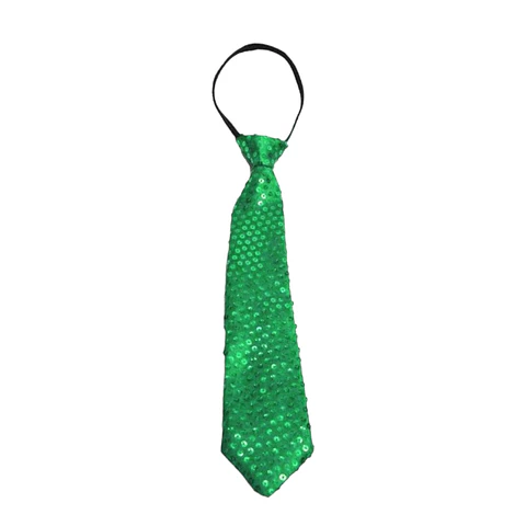 Corbata lentejuelas verde