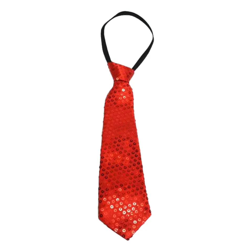 Corbata lentejuelas rojo 1
