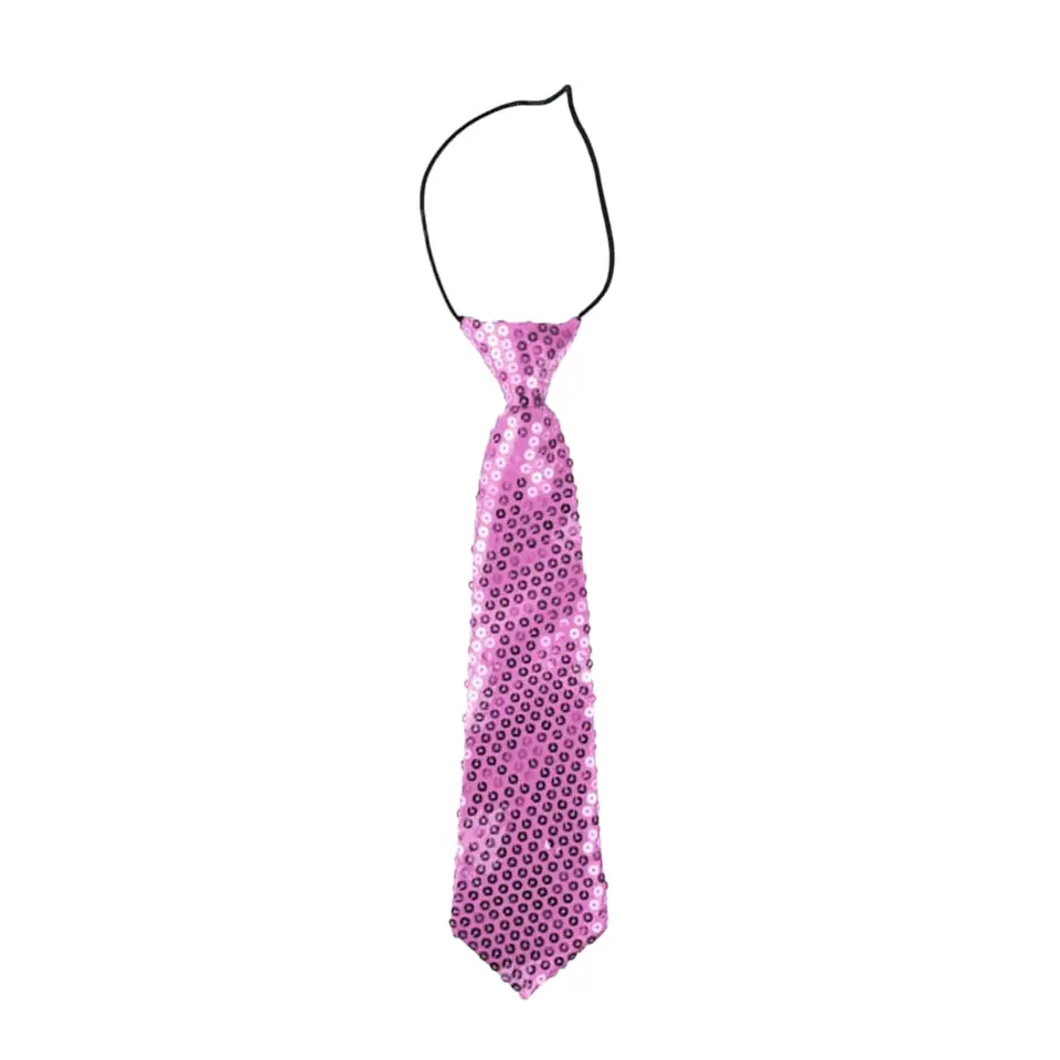 Corbata lentejuelas lila 1