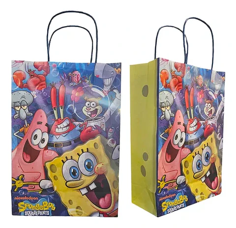 Bolsa papel kraft bob esponja