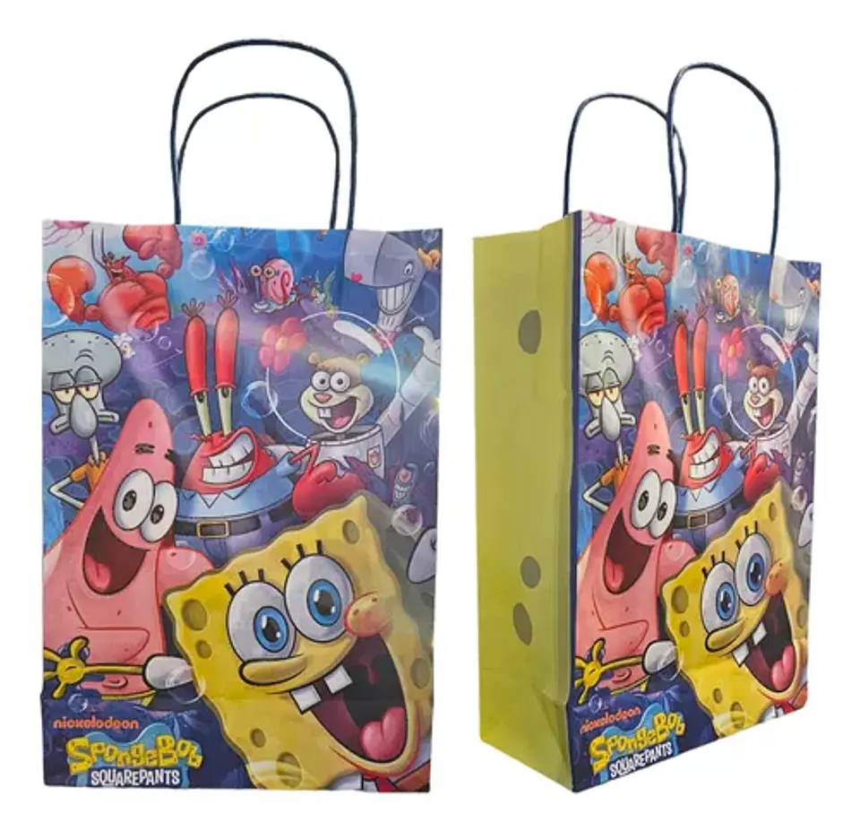 Bolsa papel kraft bob esponja 1