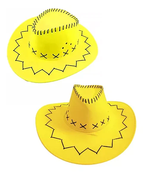 Sombrero vaquero flúor amarillo