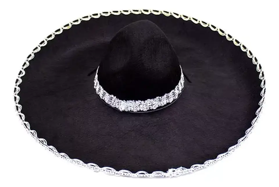 Sombrero mexicano mariachi chico plateado 1
