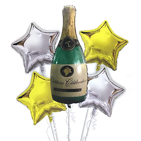 Set de globos botella verde