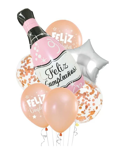 Set botella rosa