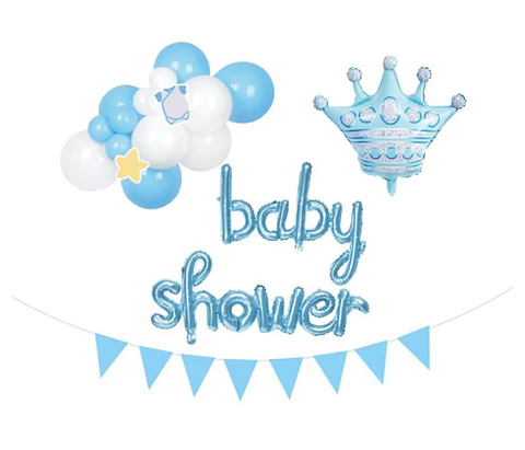 Guirnalda con globos baby shower niño 