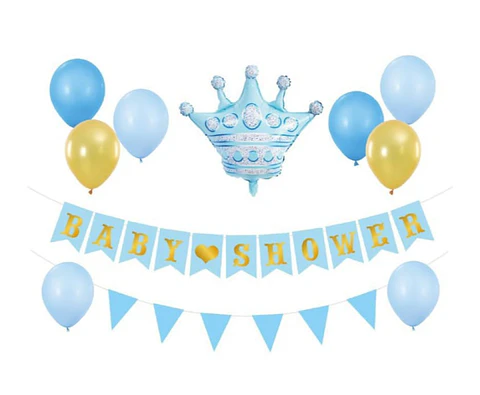Guirnalda con globos baby shower niño 