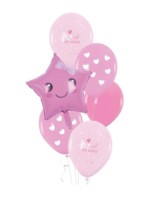 Set de globos decorativos es niña