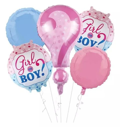 Set de globos decorativos niño niña