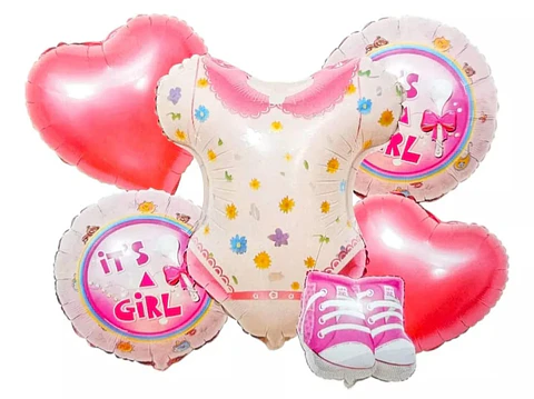 Set de globos decorativos para niña