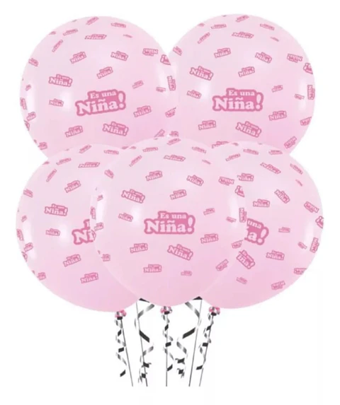 Set de globos látex es una niña