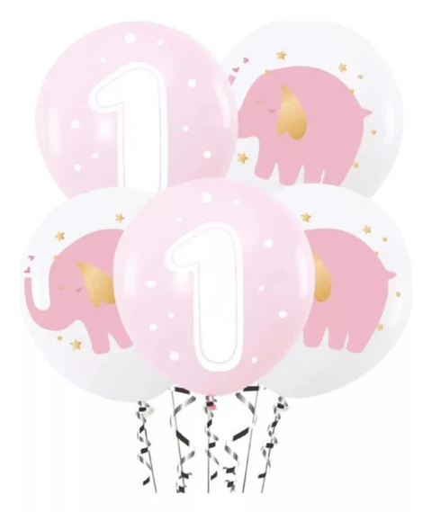Set de globos látex para niña