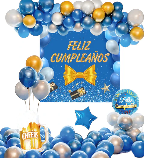 Pack decorativo azul