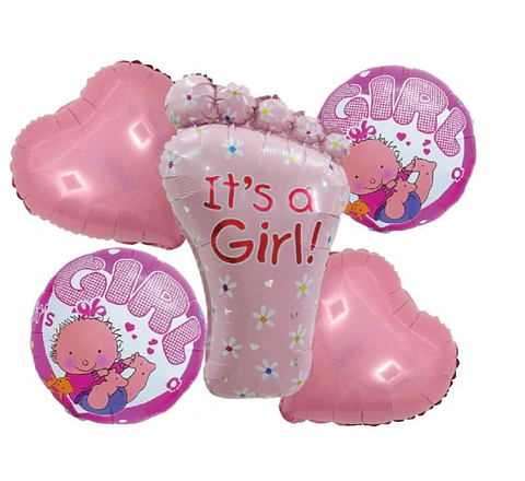 Set de globos metálicos de niña