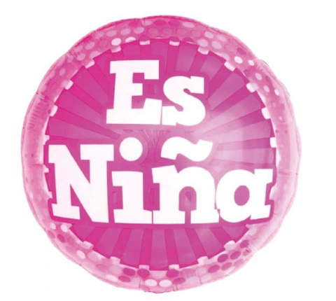 Globo metálico decorativo es niña 