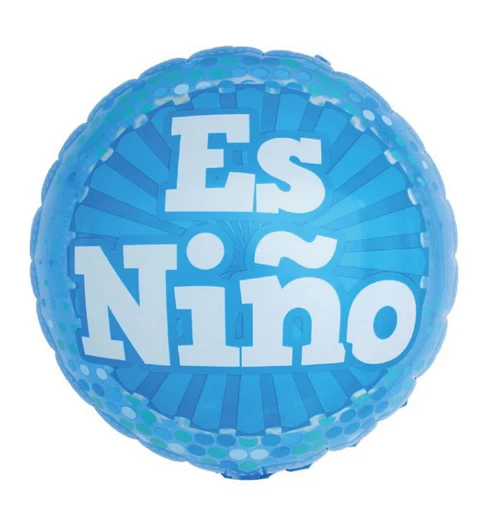 Globo metálico decorativo es niño