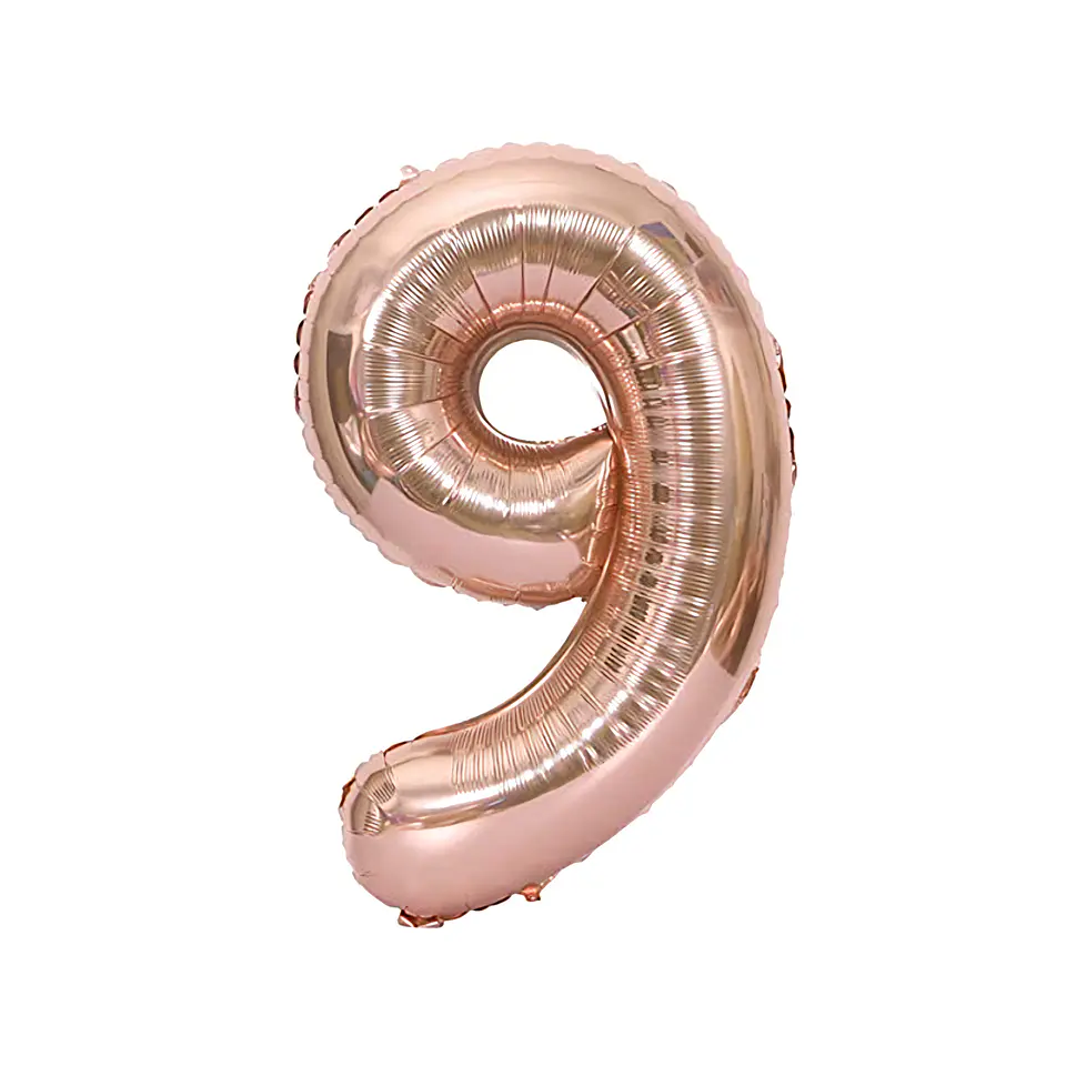 Números del 0-9 Gold rosa 10