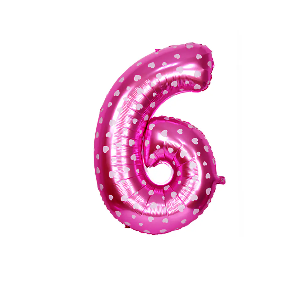 Números del 0-9 Fucsia 7