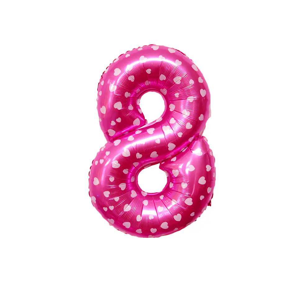 Números del 0-9 Fucsia 9