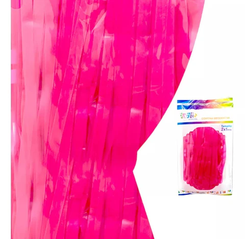 Cortina neón flúor fucsia