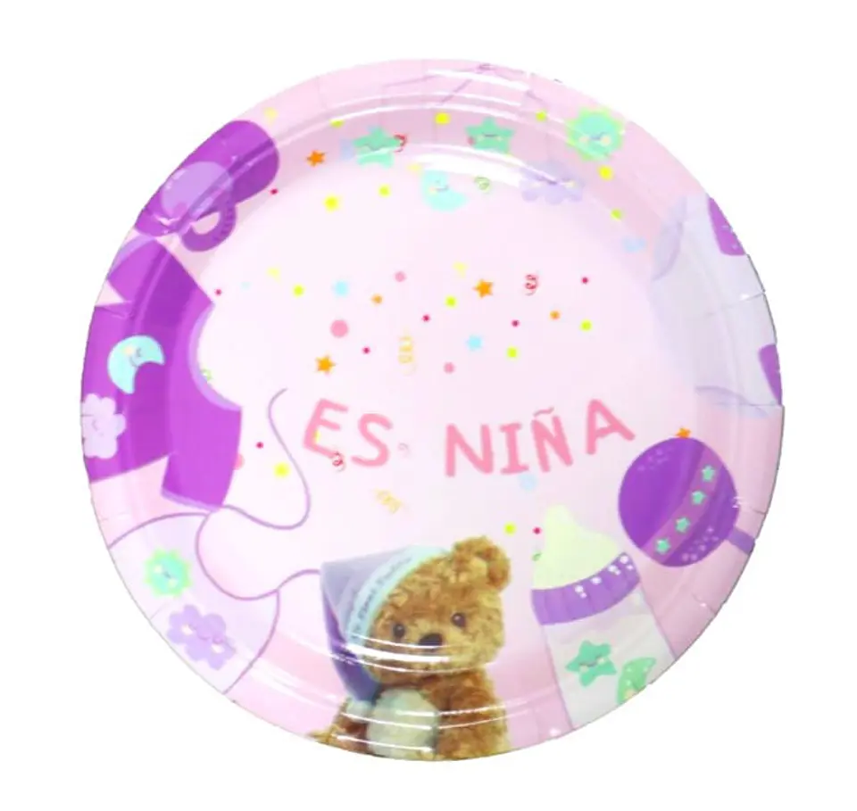 Platos cartón niña 6 unidades 1