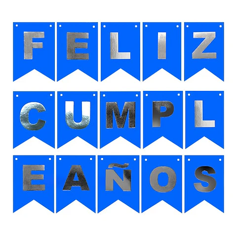 Guirnalda cumpleaños flúor azul