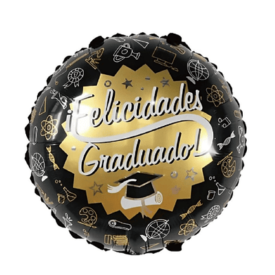 Globo metálico felicidades graduado