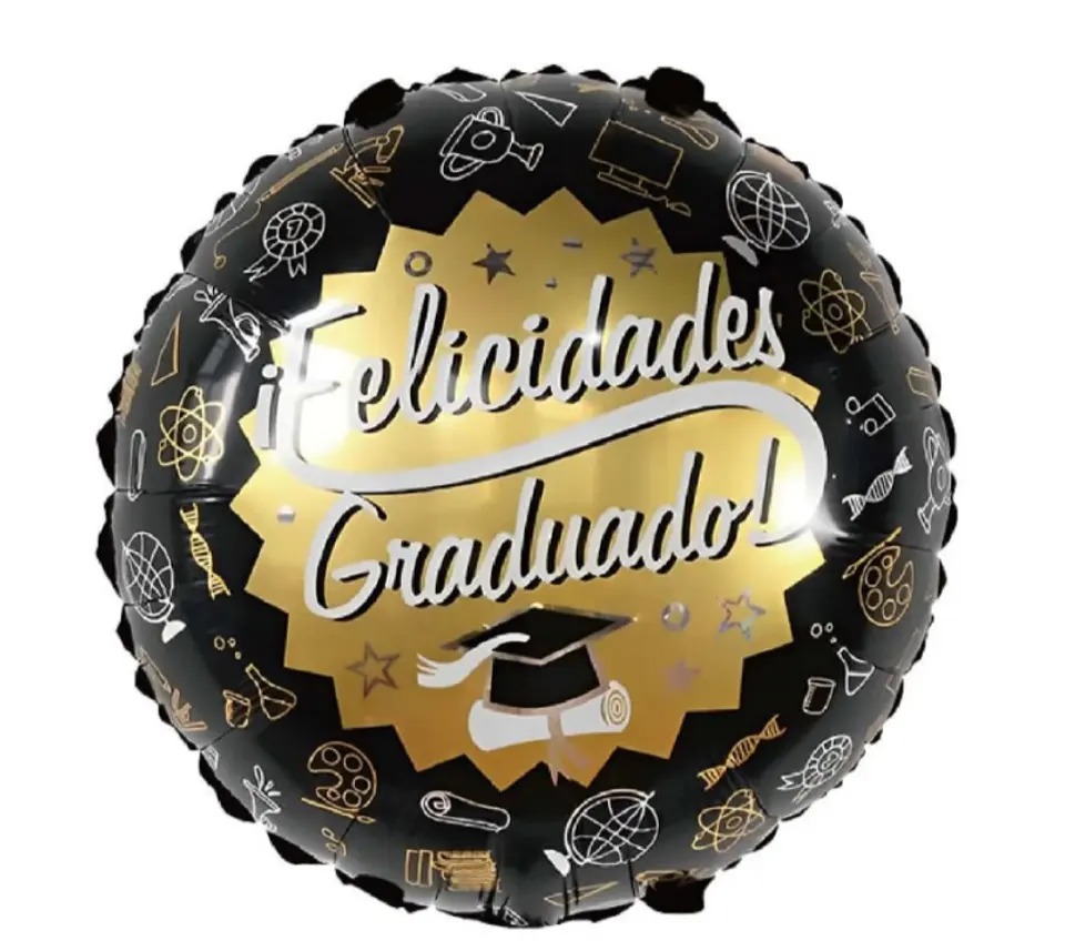 Globo metálico felicidades graduado 1