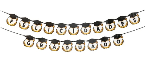 Guirnalda decorativa felicidades graduado