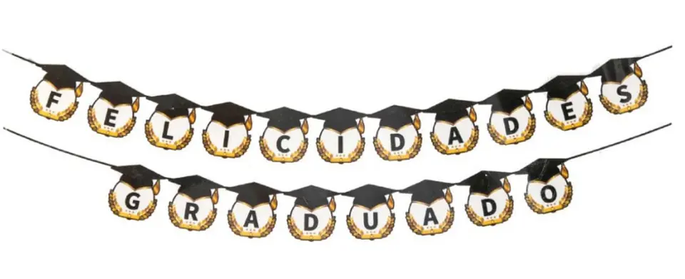 Guirnalda decorativa felicidades graduado 1