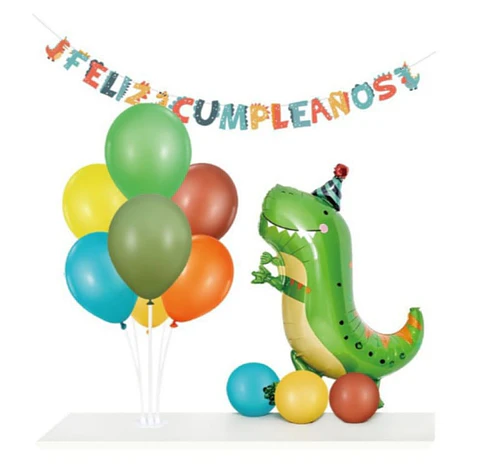 Pack guirnalda pedestal y globos