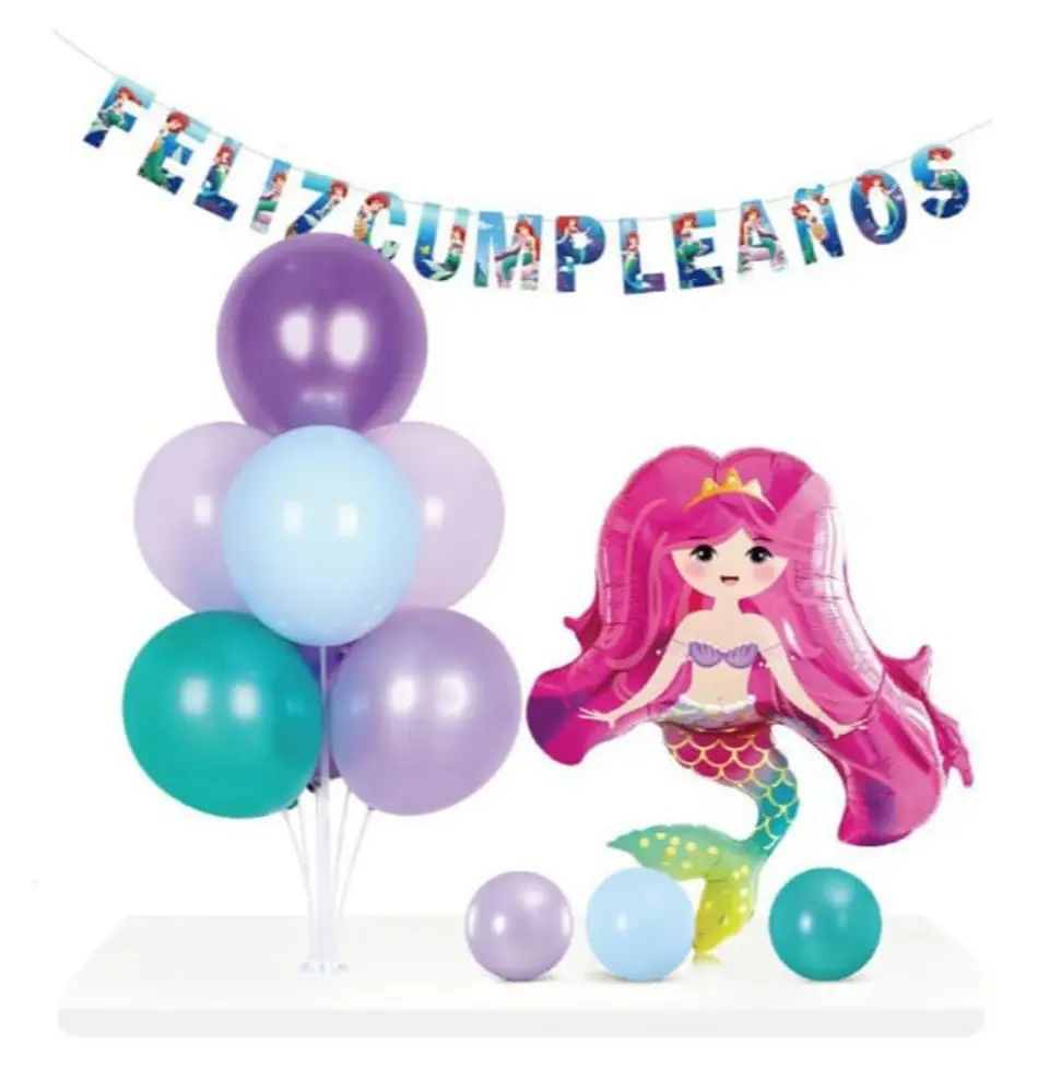 Pack guirnalda pedestal y globos 1