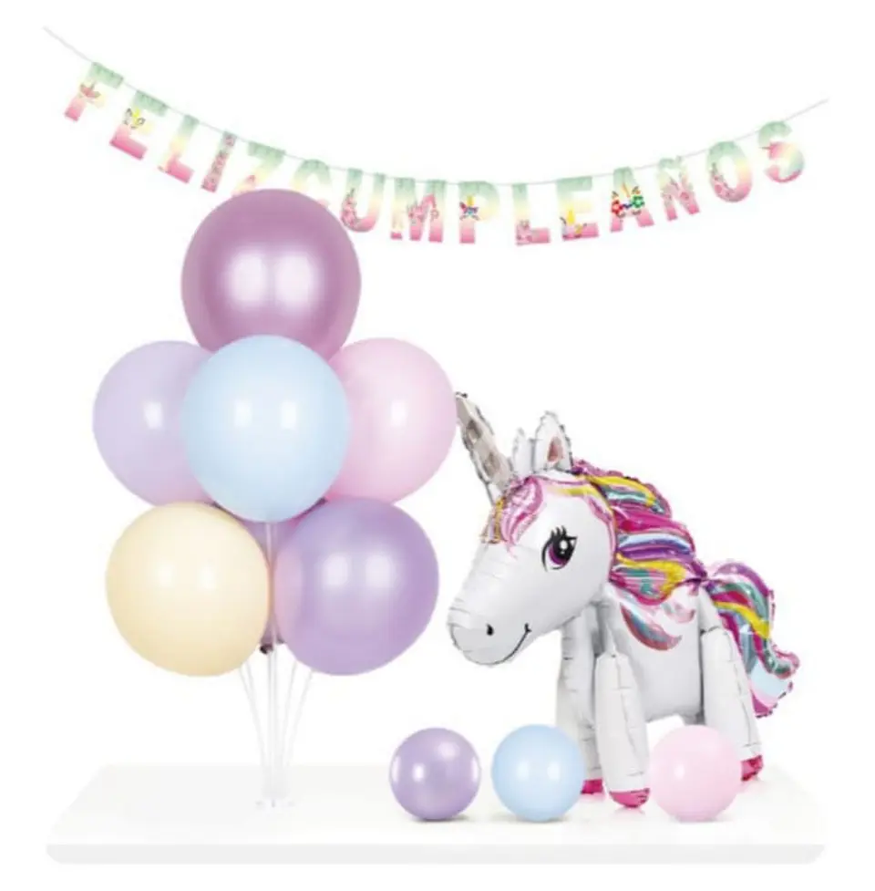Pack guirnalda pedestal y globos 1