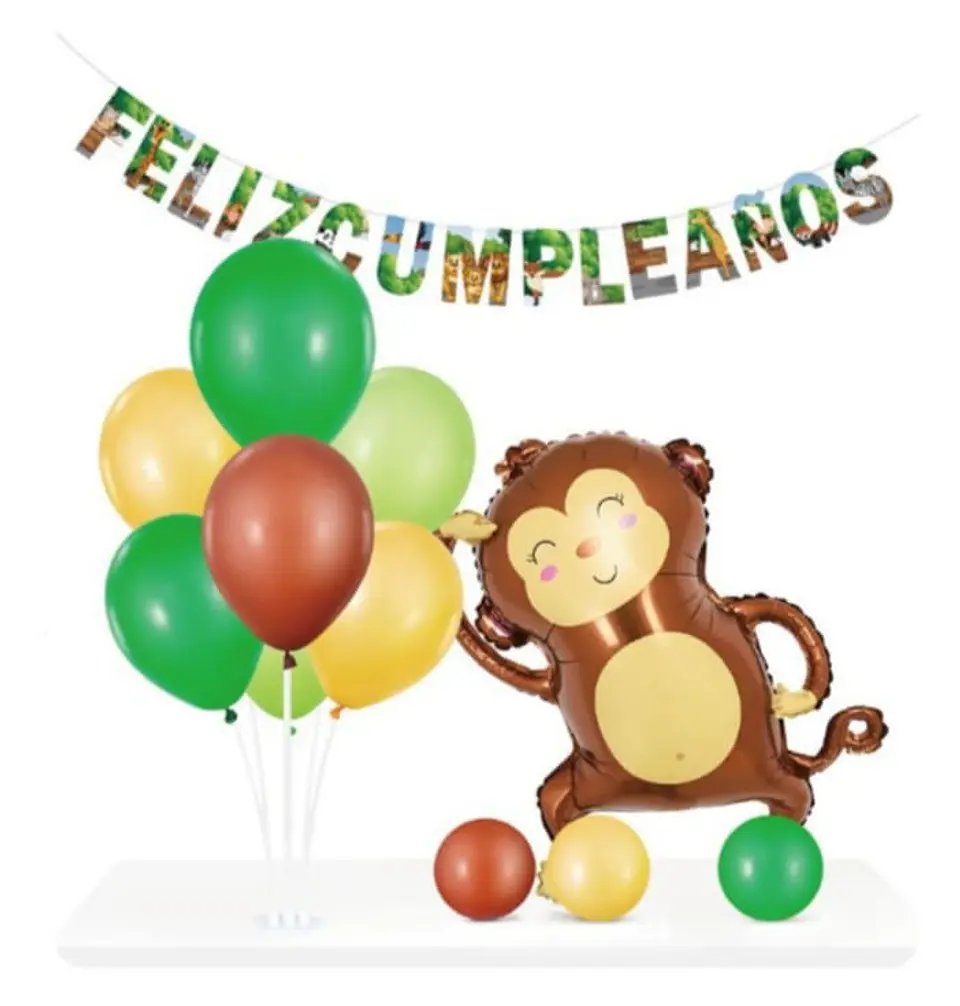 Pack guirnalda pedestal y globos 1