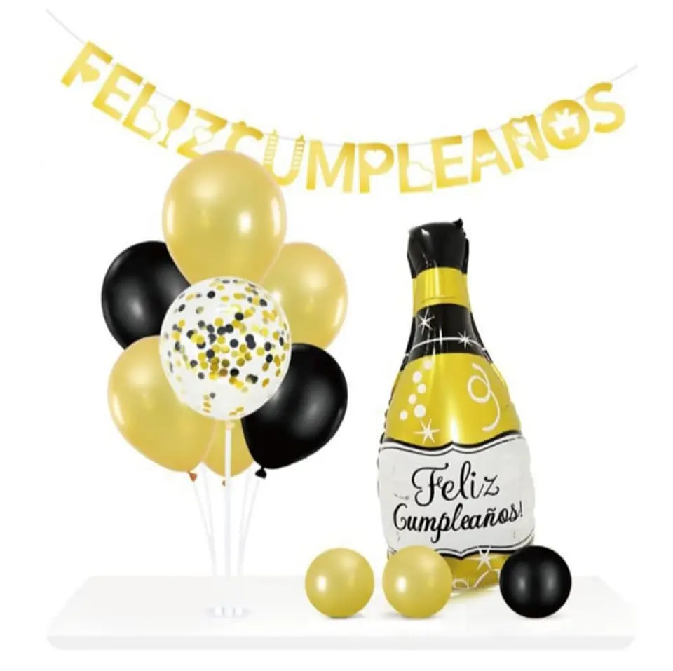 Pack guirnalda pedestal y globos 1