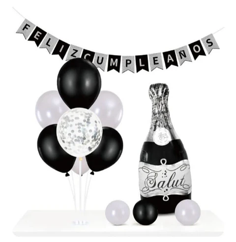 Pack guirnalda pedestal y globos