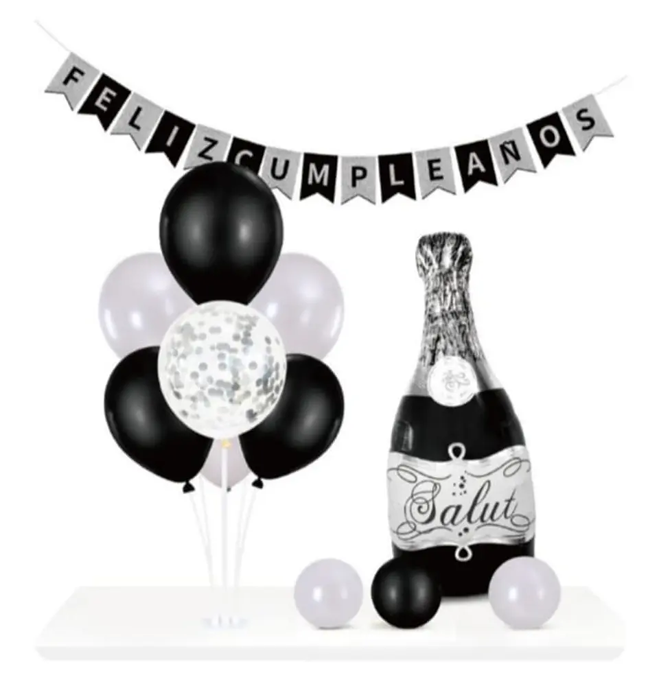 Pack guirnalda pedestal y globos 1